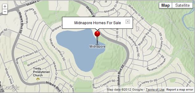 Midnapore Map SE Calgary